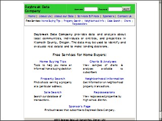 Web site www.daybreakdata.com, Appraisal Office