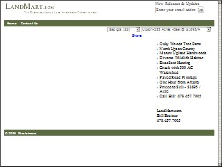 Web site www.landmart.com, Land Mart Inc Real Estate