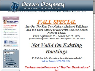 Web site www.ocean-odyssey.com, Ocean Odyssey Vacation Rentals